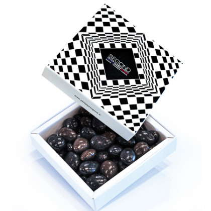 Chocolat Coffret amandes chocolat noir 200g