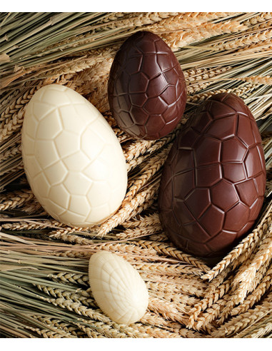 Sujets en chocolat de Pâques Oeuf de Pâques garni (4 tailles)