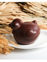 Sujets en chocolat de Pâques Poule Botero garnie | 380g - 13cm