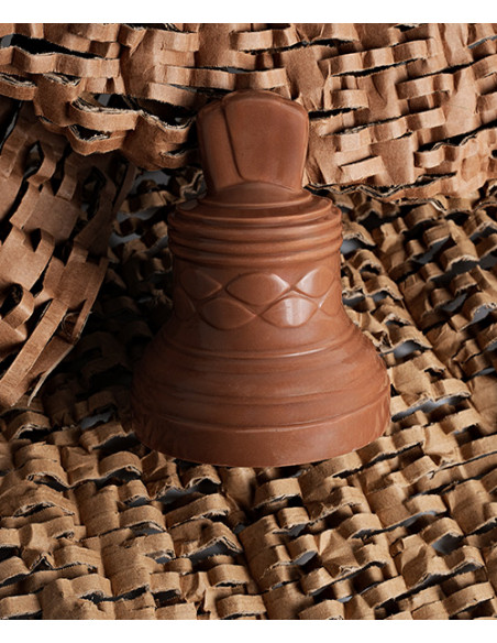 Sujets en chocolat de Pâques Cloche de Pâques N3 en coffret garnie lait ou noir 395gr