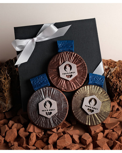 Chocolat Coffret 3 médailles praliné