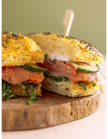 La carte snacking Luynes "click and collect" Maison Barone Sandwich Feuilleté au saumon