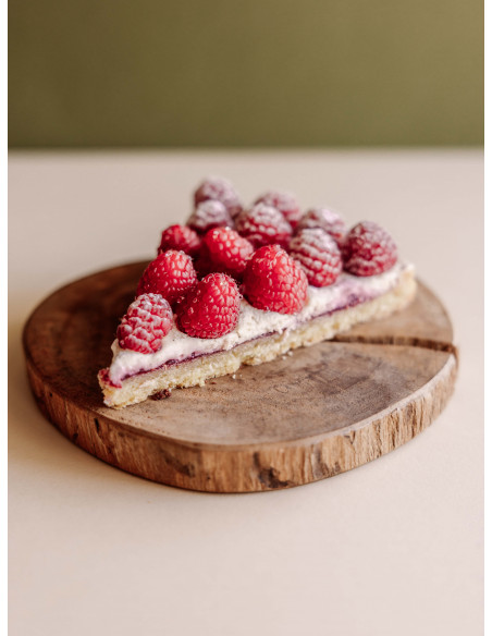 La carte snacking Luynes "click and collect" Maison Barone La part de tarte à la framboise et citron vert