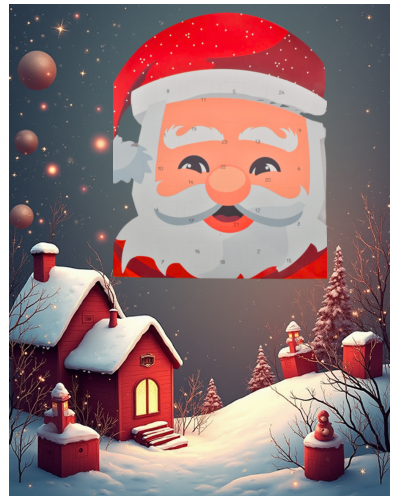 Chocolat Calendrier de l'Avent Tête du Père Noël