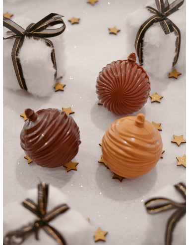 Idées cadeaux Coffret boule de Noël 3 chocolats 225gr