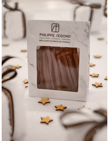 Chocolat Orangettes en écrin marbré 150g