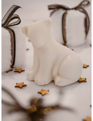 Accueil Petit Ours polaire chocolat blanc garni noisettes lait 130gr