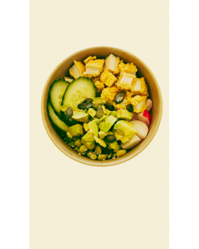 La carte snacking Luynes "click and collect" Maison Barone Le poke bowl poulet