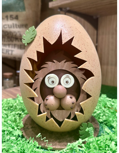 Cochon jardinier en chocolat noir et lait