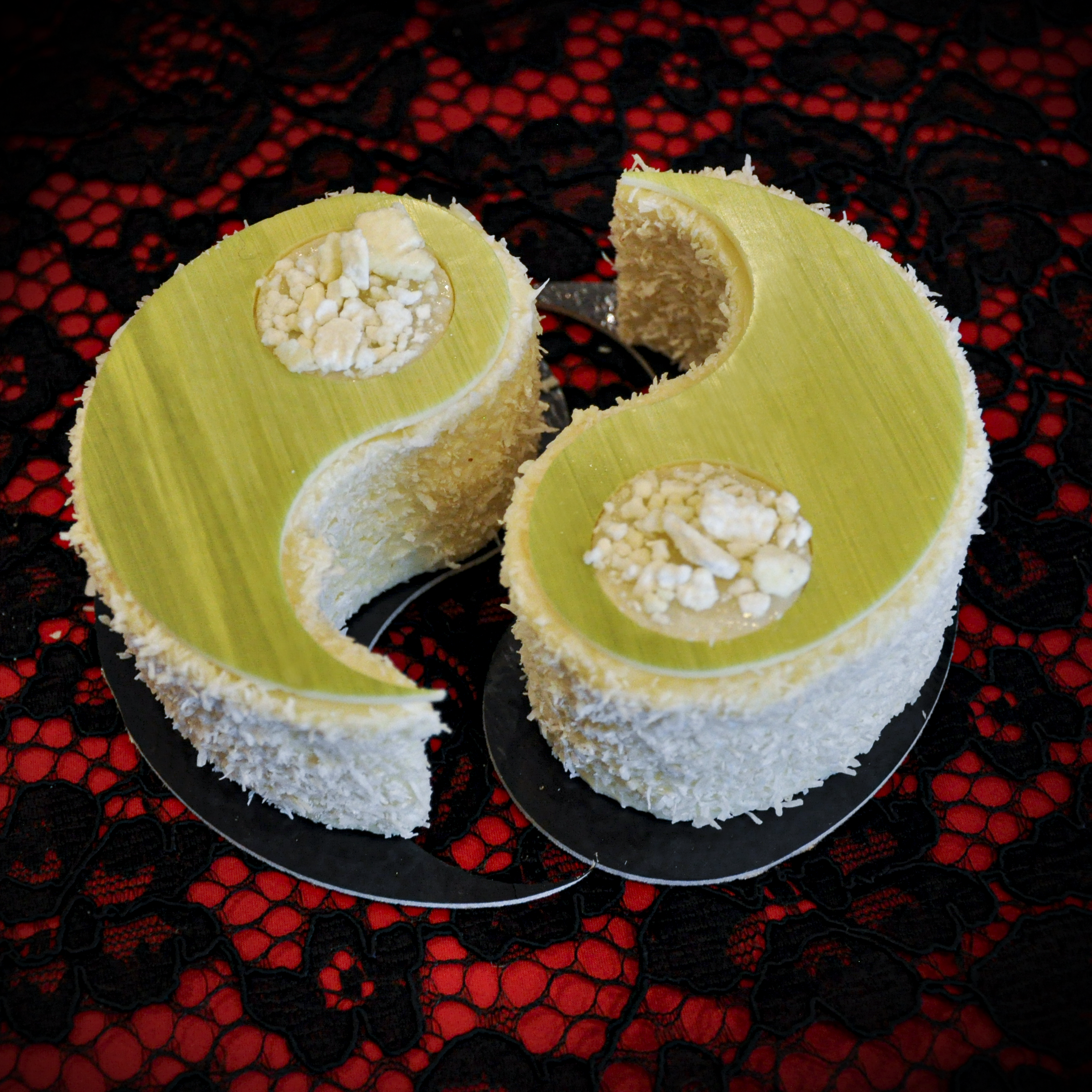 Gâteau Yin Yang pomme-yuzu